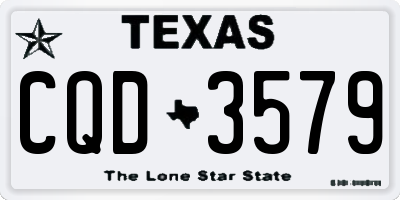 TX license plate CQD3579