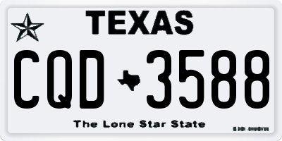 TX license plate CQD3588