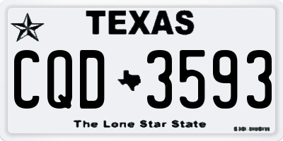 TX license plate CQD3593