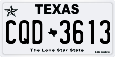 TX license plate CQD3613