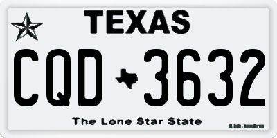 TX license plate CQD3632