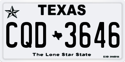 TX license plate CQD3646