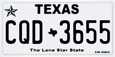 TX license plate CQD3655