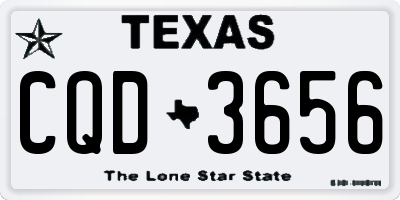 TX license plate CQD3656