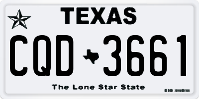 TX license plate CQD3661