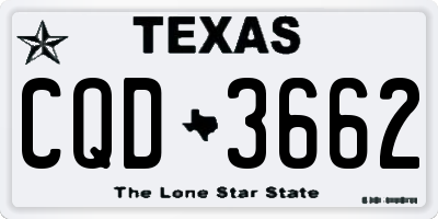 TX license plate CQD3662