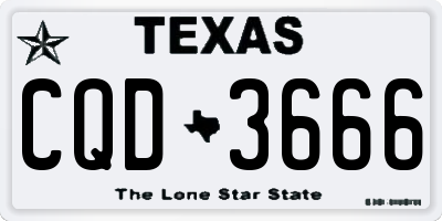 TX license plate CQD3666