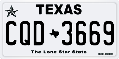 TX license plate CQD3669