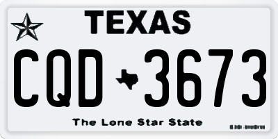 TX license plate CQD3673