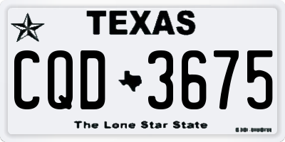 TX license plate CQD3675