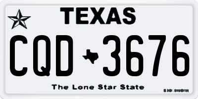 TX license plate CQD3676