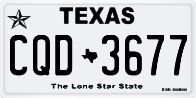 TX license plate CQD3677