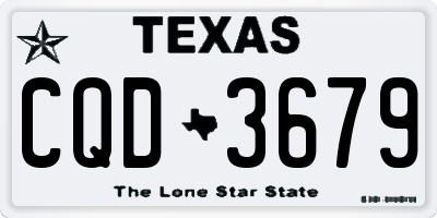 TX license plate CQD3679