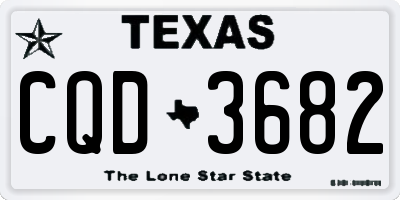 TX license plate CQD3682