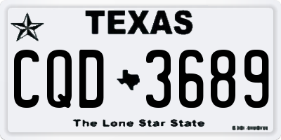 TX license plate CQD3689