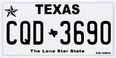 TX license plate CQD3690