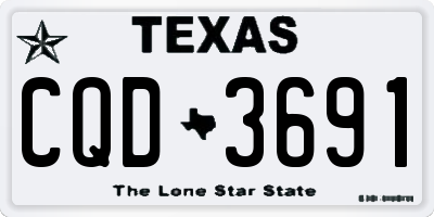 TX license plate CQD3691