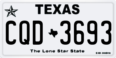 TX license plate CQD3693