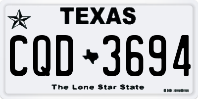 TX license plate CQD3694