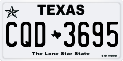 TX license plate CQD3695