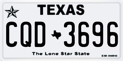 TX license plate CQD3696