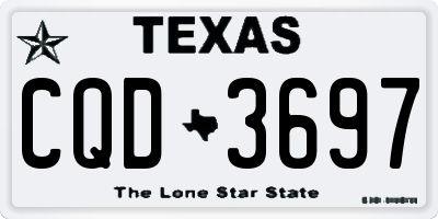 TX license plate CQD3697