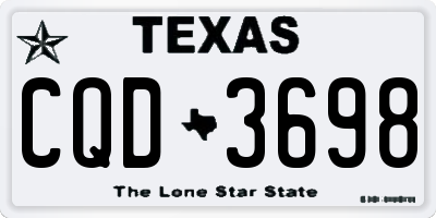 TX license plate CQD3698