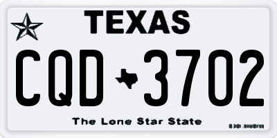 TX license plate CQD3702