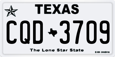 TX license plate CQD3709