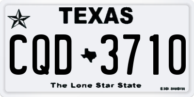 TX license plate CQD3710