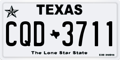 TX license plate CQD3711