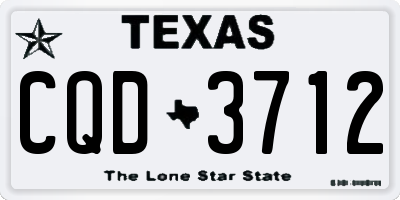 TX license plate CQD3712