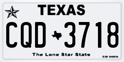 TX license plate CQD3718