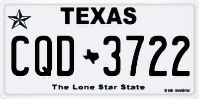 TX license plate CQD3722