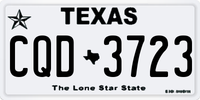 TX license plate CQD3723