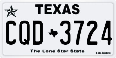 TX license plate CQD3724