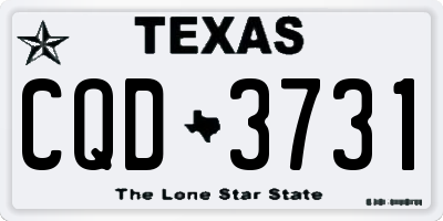 TX license plate CQD3731