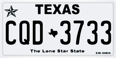 TX license plate CQD3733