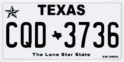 TX license plate CQD3736