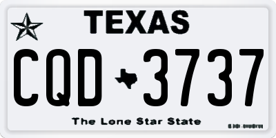 TX license plate CQD3737