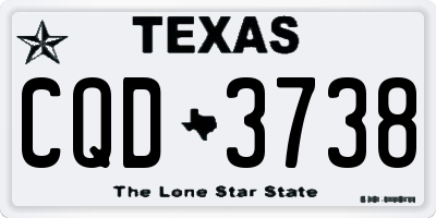 TX license plate CQD3738