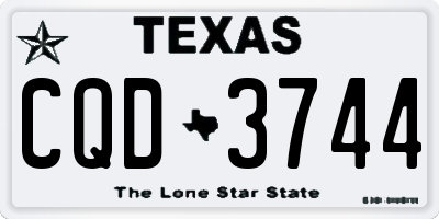 TX license plate CQD3744