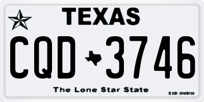 TX license plate CQD3746
