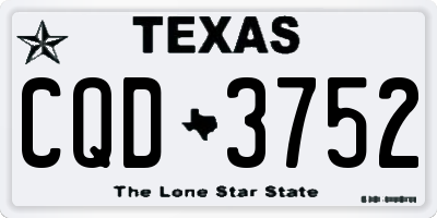 TX license plate CQD3752