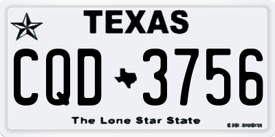 TX license plate CQD3756