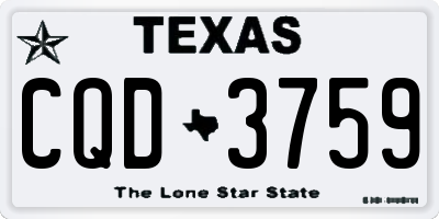 TX license plate CQD3759