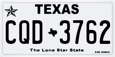 TX license plate CQD3762