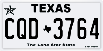 TX license plate CQD3764