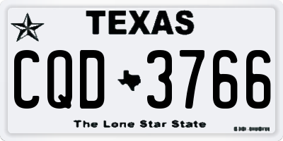 TX license plate CQD3766