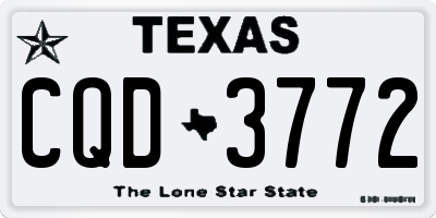 TX license plate CQD3772